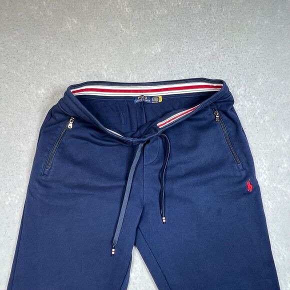 Polo Ralph Lauren Navy Blue Drawstring Joggers Pants Cotton Blend Men's Size XL - Picture 6 of 10